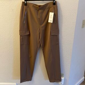 Athleta Endless Cargo Pant Tan 14 Tall NWOT